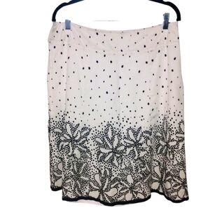 Geoffrey Beene Sport Stretch Women’ Skirt Black & White SZ 12 ❤️